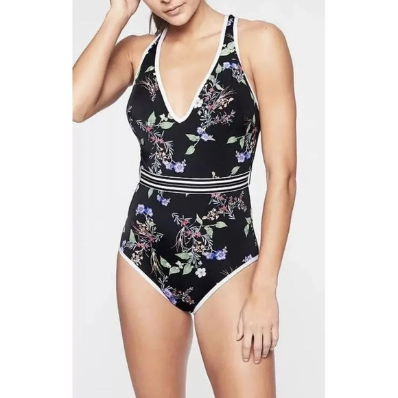 Athleta bikini floral NWT One‎ Piece Swimsuit - Picture 1 of 5